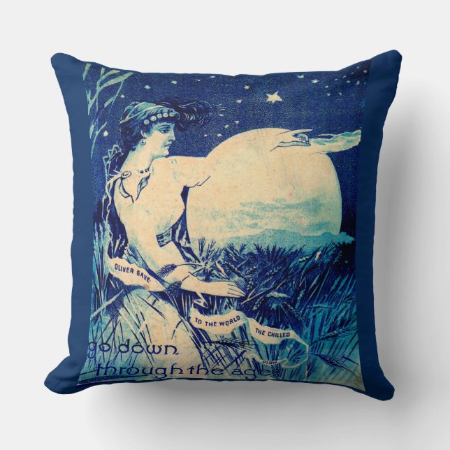 Coussin Carte de commerce victorienne Oliver Chilled Plow (Recto)