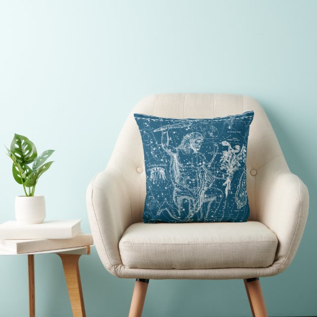 Coussin Carte de constellation vintage d'Hercule (Chaise)