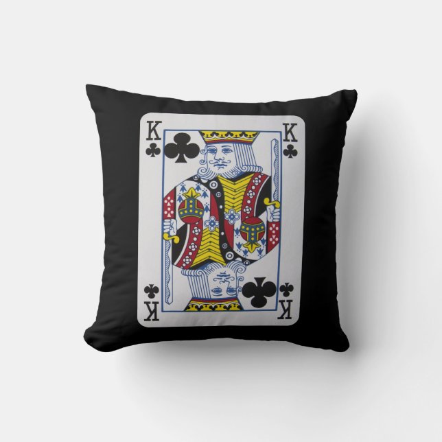 Coussin Carte de jeu King Clovers (Clubs) (Recto)