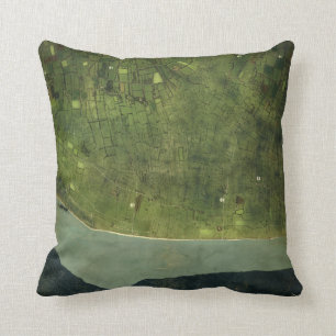 Coussin Carte de la deuxième guerre mondiale de plage