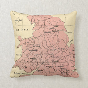Coussin Carte de la guerre des roses