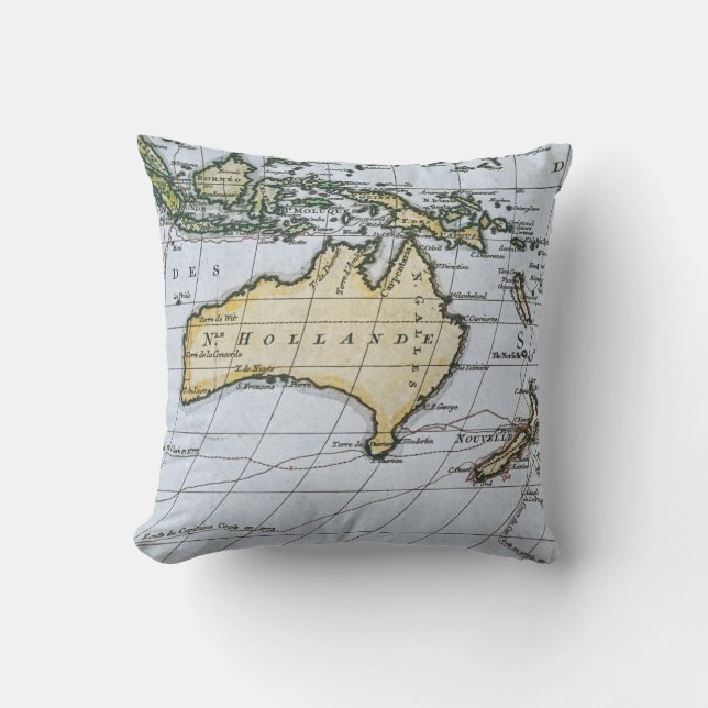 Coussin Carte de la nouvelle Hollande (Recto)