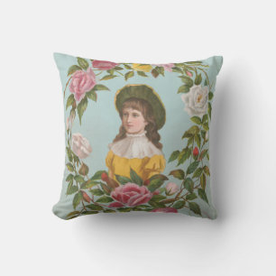 Coussin Carte de la Saint-Valentin allemande vintage kitsc