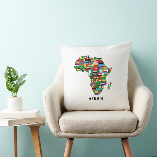 Coussin Carte de l'Afrique continent (Chaise)