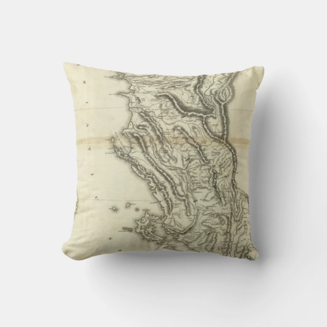 Coussin Carte de l'Albanie (Recto)