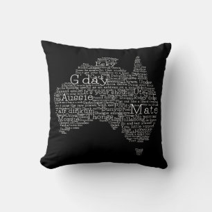 Coussin Carte de l'argot australien