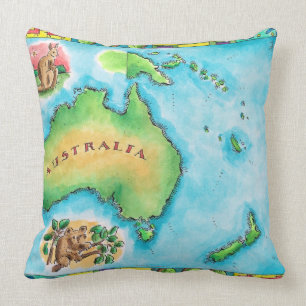 Coussin Carte de l'Australie