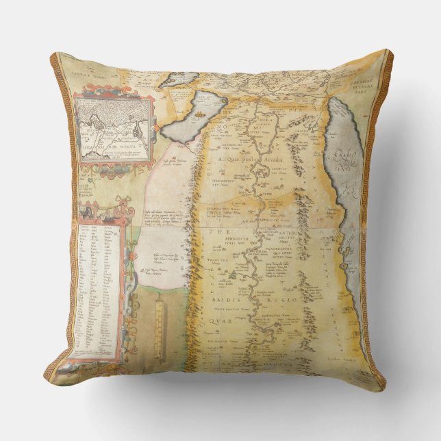 Coussin Carte de l'Egypte antique, 1584 (Recto)