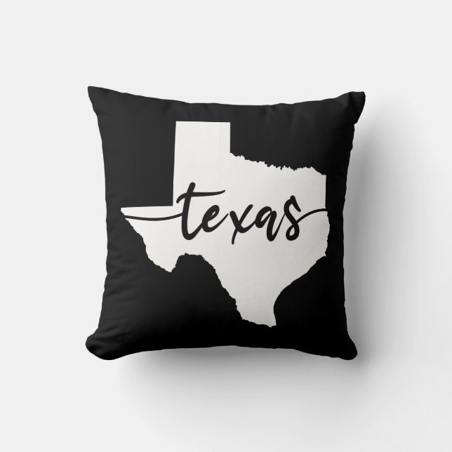 Coussin Carte de l'état du Texas USA (Recto)