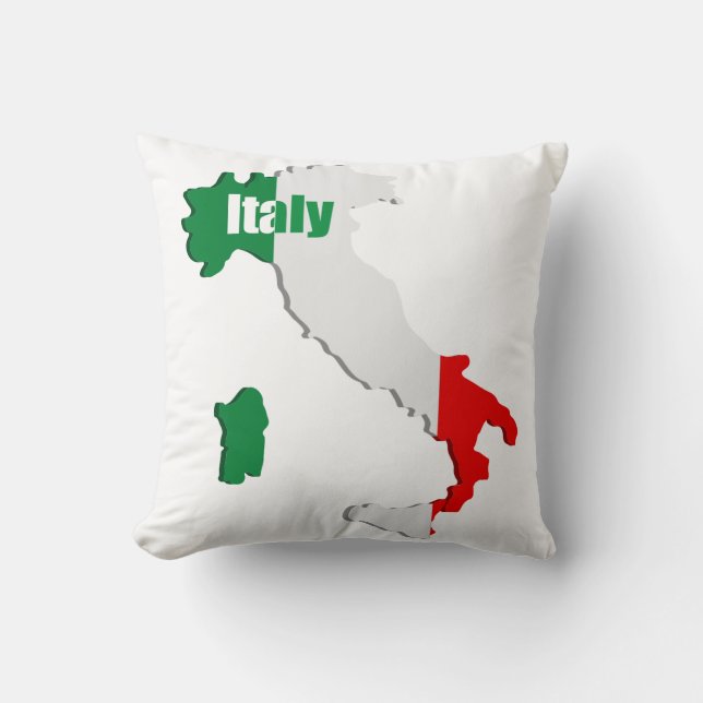 Coussin carte de l'Italie (Recto)