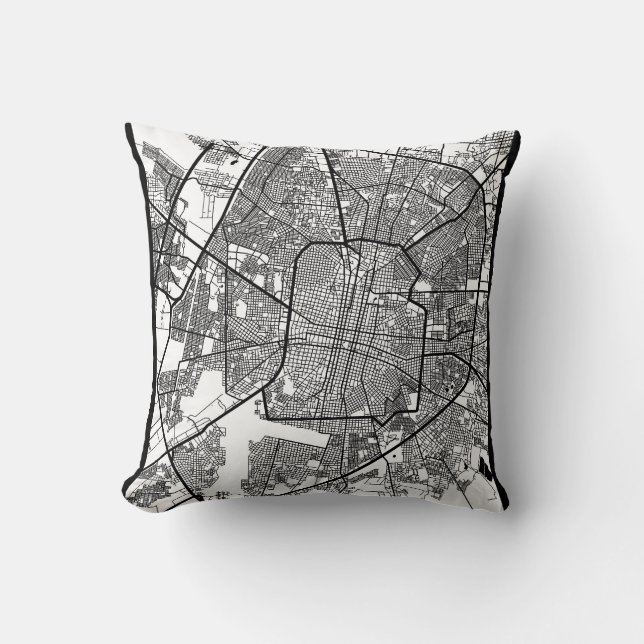 Coussin Carte de Mérida Mexico City (Recto)
