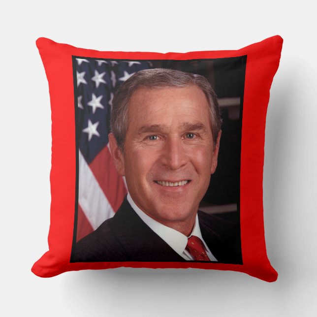 Coussin Carte de Noël du président américain George Bush (Recto)