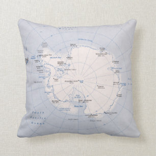 Coussin Carte de Region antarctique (1982)
