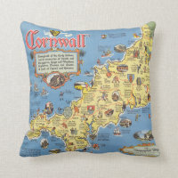 Carte des Cornouailles, Angleterre