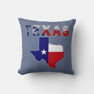 Coussin Carte des drapeaux avec le Texas