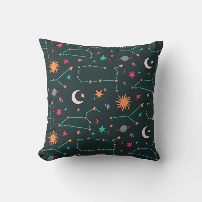 Coussin Carte des étoiles célestes (Recto)