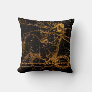 Coussin Carte des étoiles célestes Astrological Gold Sagit