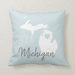 Coussin Carte d'état du Michigan