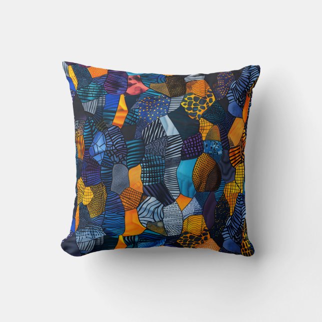 Coussin Carte d'impression africaine (Recto)