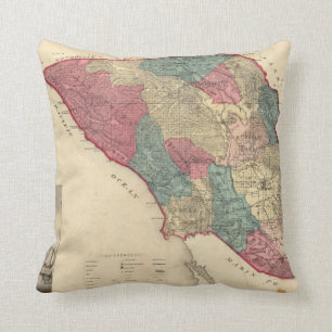 Coussin Carte du comté de Sonoma la Californie