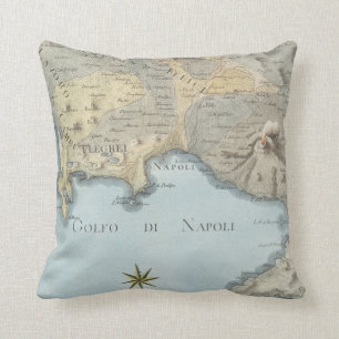 Coussin Carte du Golfe de Naples et d'abords
