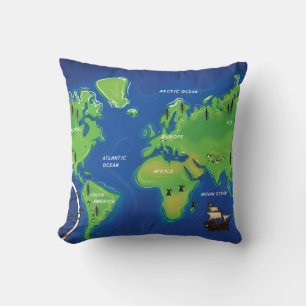 Coussin Carte du monde