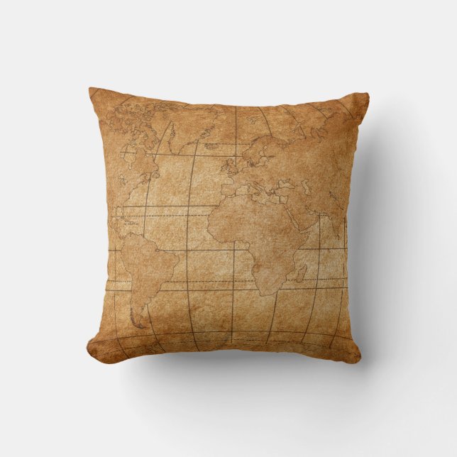Coussin carte du monde (Recto)