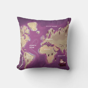 Coussin Carte du monde