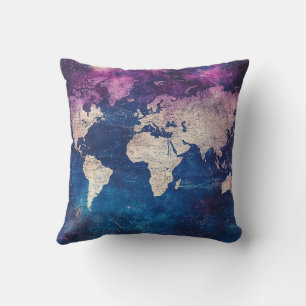 Coussin Carte du monde céleste vintage (4)