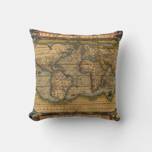 Coussin Carte du monde d'Ortelius 1570 : Cartographie anti