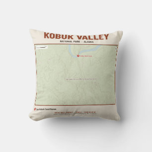 Coussin Carte du sentier du parc national de la vallée de