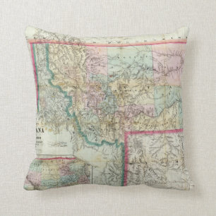 Coussin Carte du territoire du Montana