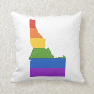 Coussin Carte gay des États-Unis État de l'Idaho