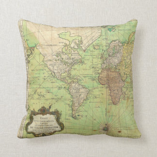 Coussin Carte marine de Bellin de 1778 ou carte du monde