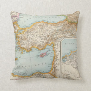 Coussin Carte méditerranéenne orientale
