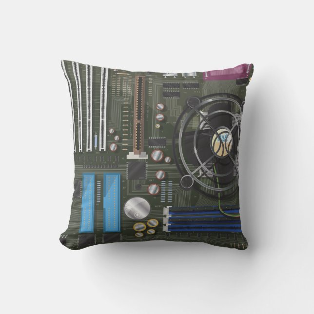 Coussin Carte mère d'ordinateur (Recto)