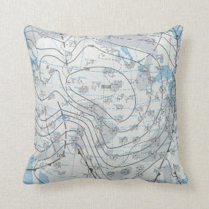 Coussin Carte météorologique nationale