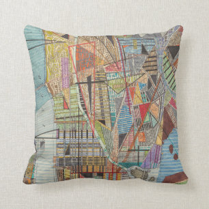 Coussin Carte moderne de New York I