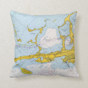 Coussin Carte nautique principale de diagramme de Largo