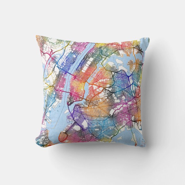 Coussin Carte New York (Recto)