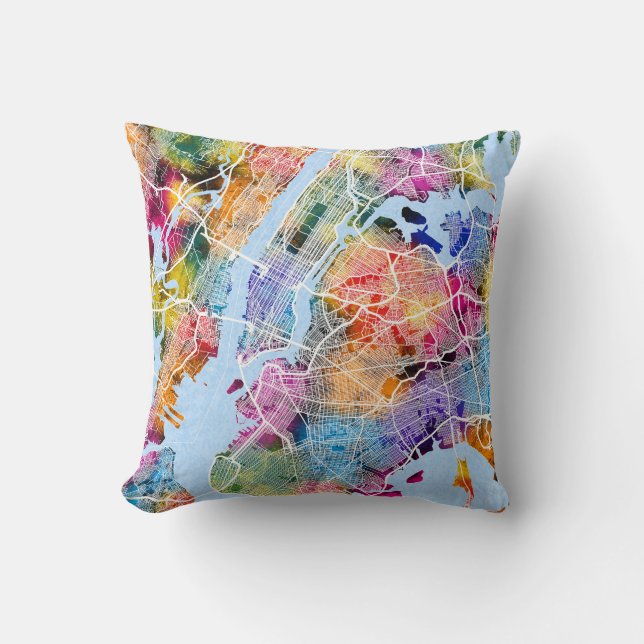 Coussin Carte New York (Recto)
