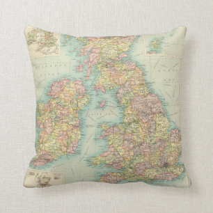 Coussin Carte politique d'îles britanniques