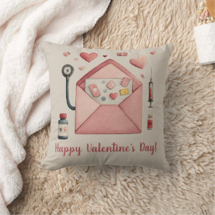 Coussin Carte postale de conception de la Saint-Valentin d