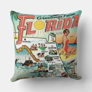 Coussin Carte postale Floride