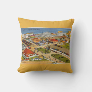 Coussin Carte postale Vintage de Salisbury Beach