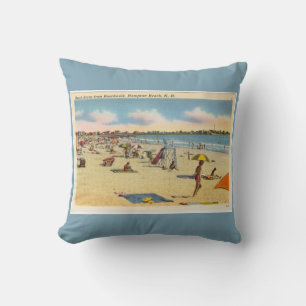 Coussin Carte postale vintage Hampton Beach