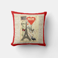 Carte postale vintage romantique avec texte de mam