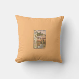 Coussin Carte postale Vintage voyage Amalfi, Italie