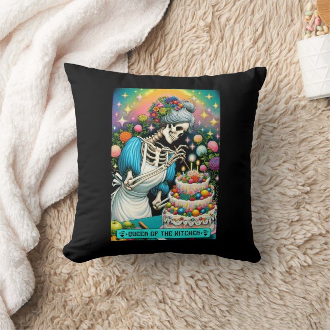 Coussin Carte Queen of the Kitchen Tarot (Couverture)