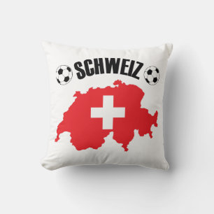 Coussin Carte Schweiz Fussball Suisse
